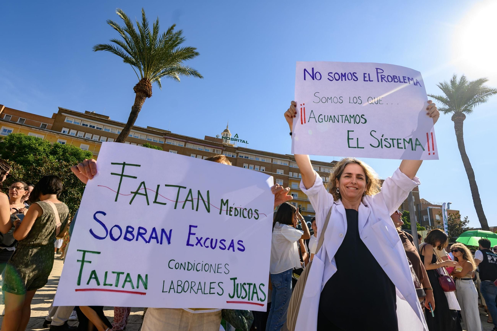 Huelga de médicos en Sevilla, el pasado octubre.