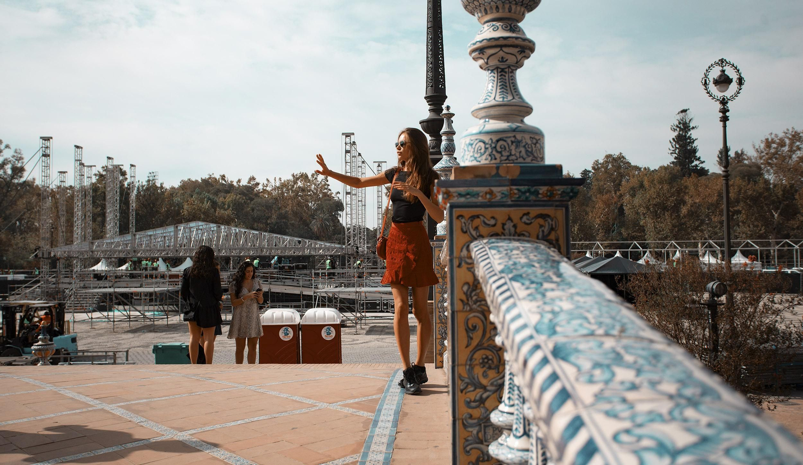 Los preparativos de la MTV en Sevilla, en imágenes