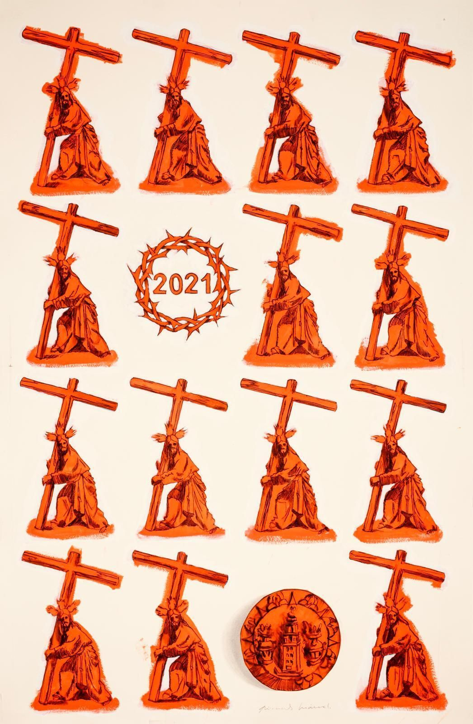 Cartel del Vía Crucis de las Hermandades.