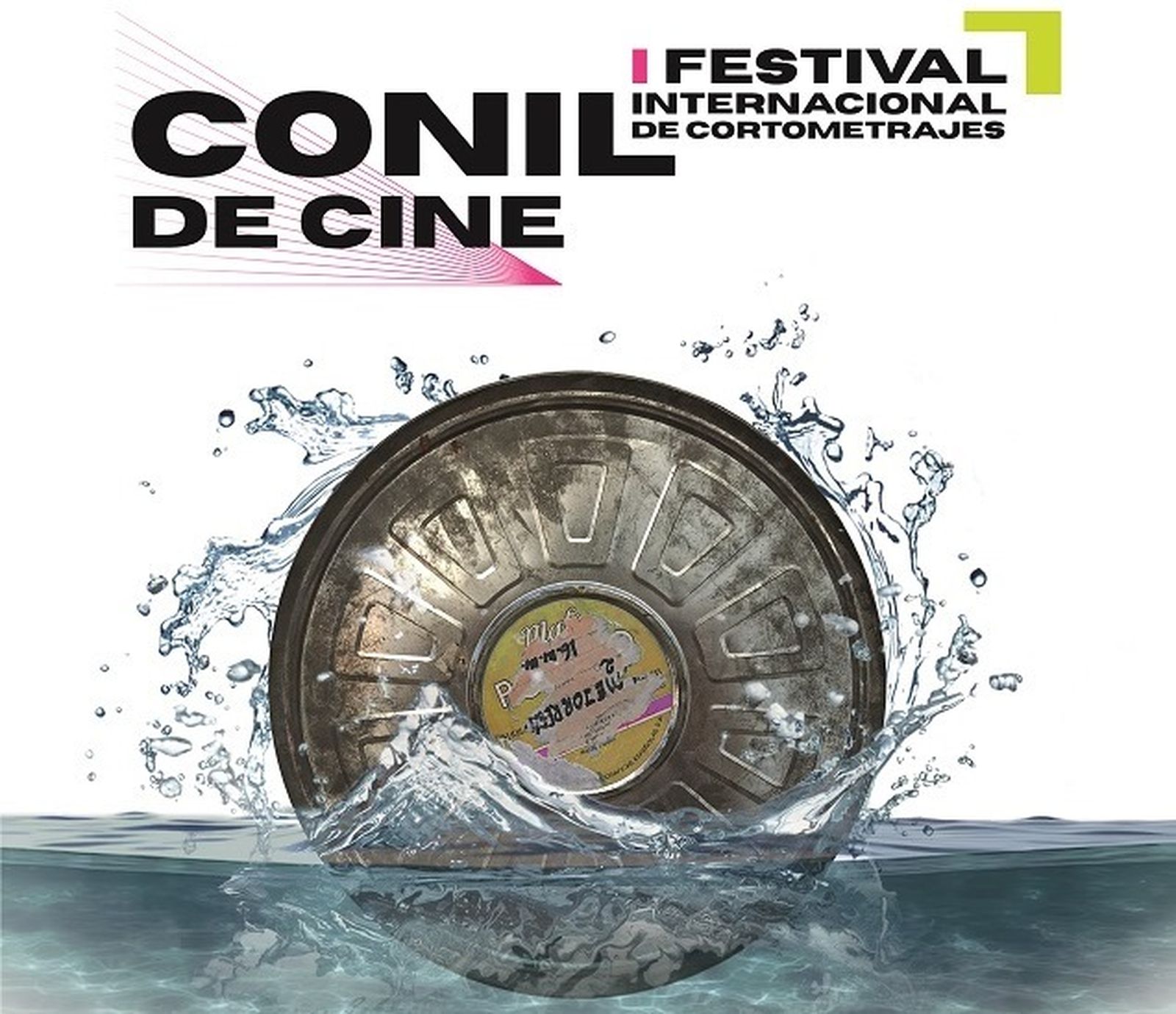 Cartel anunciador del primer Festival Internacional de Cortometrajes de Cine.