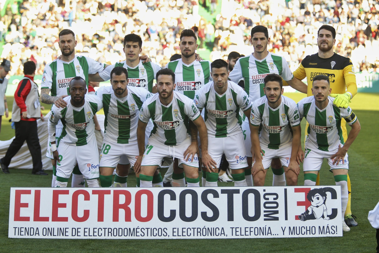 Once inicial del Córdoba en el partido ante el Málaga.