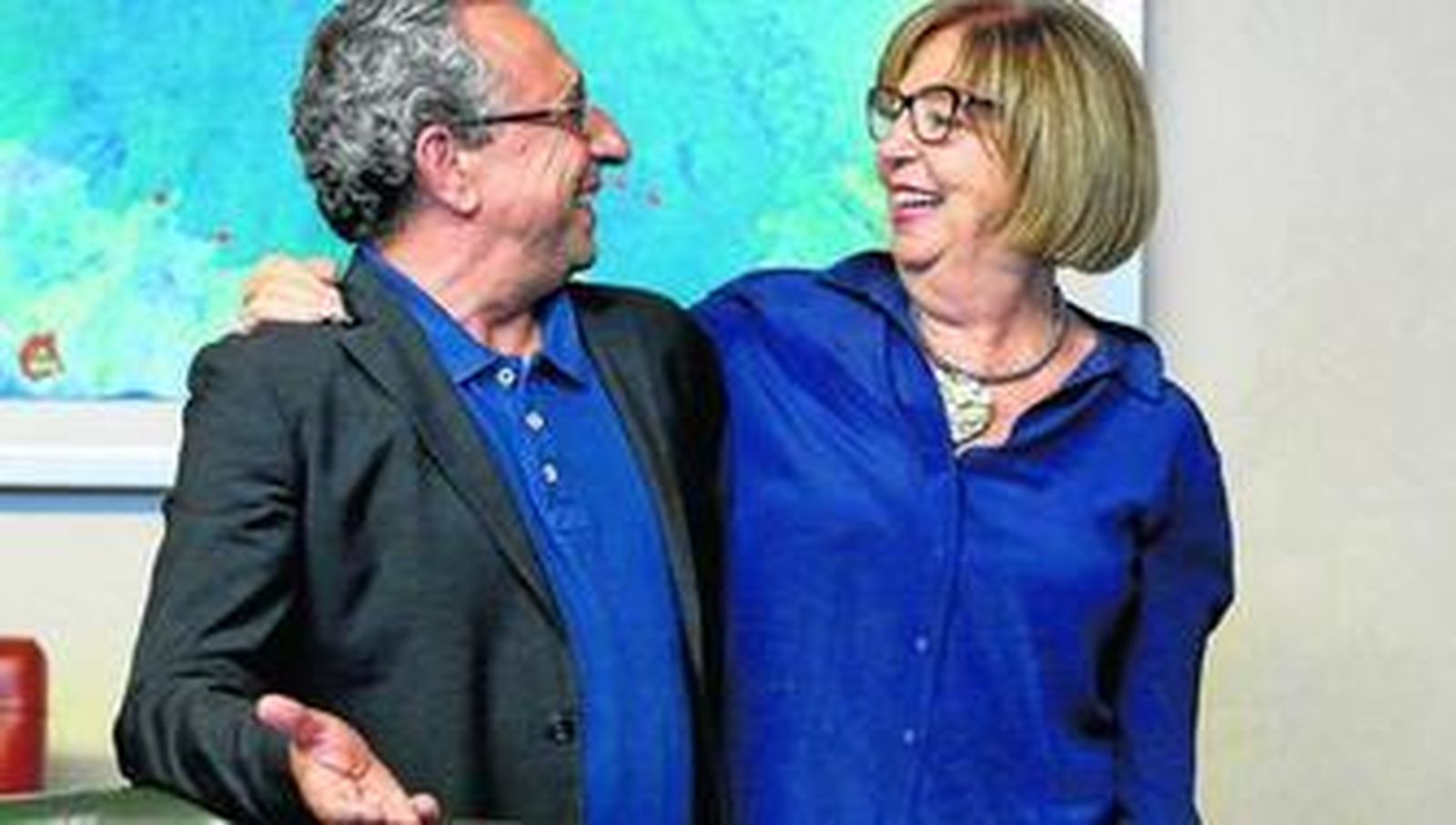 José Ángel Narváez y Adelaida de la Calle, en junio, tras ser nombrada ella consejera de Educación.