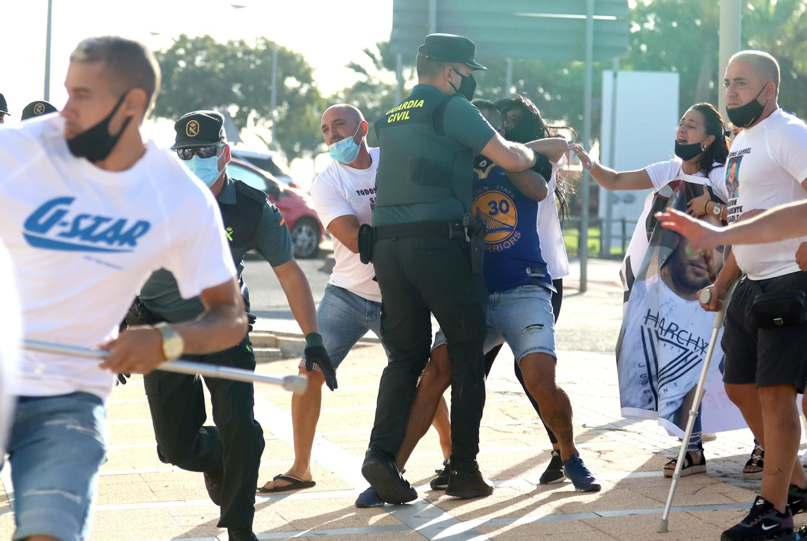 Imágenes de la llegada al juzgado de Ayamonte de uno de los principales imputados del crimen de Cartaya