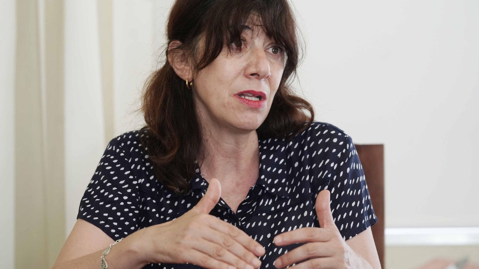 Ana Zamorano, durante un momento de la entrevista.