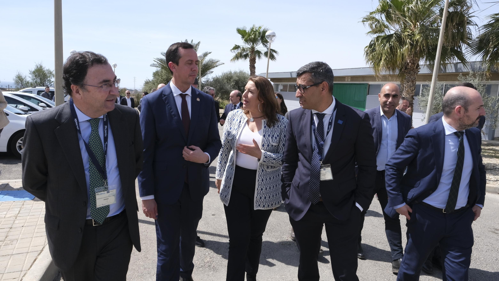 Imágenes de la inauguración del proyecto 'Life Phoenix' de AQUALIA, en la depuradora EDAR El Toyo