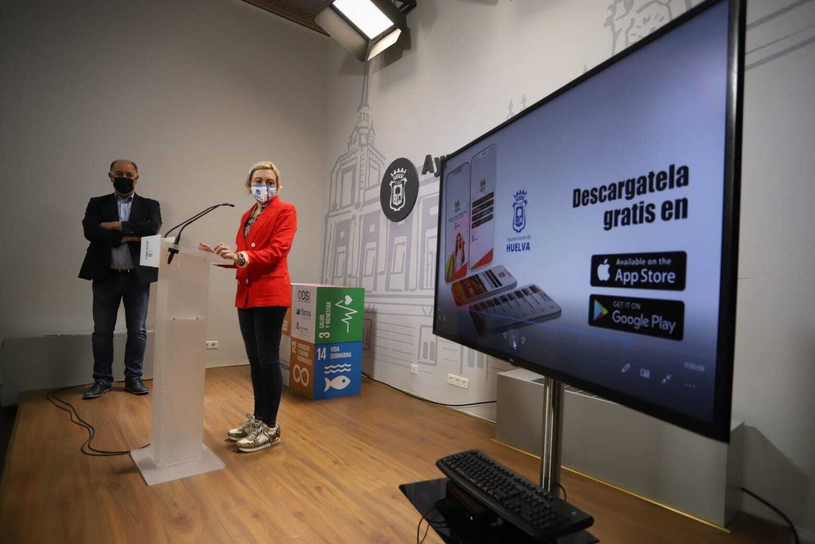 Rueda de prensa de presentación de la app Comercio Capital Huelva