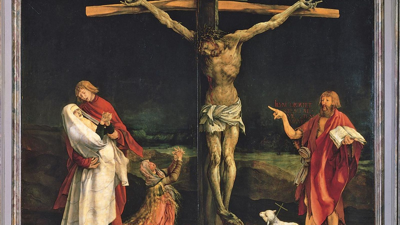 Imagen completa del Crucificado del retablo de Isenheim.