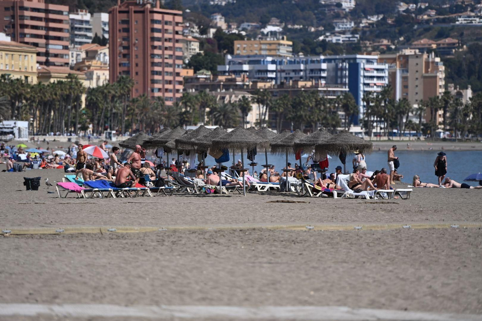 Una de las imágenes de las playas este fin de semana de marzo