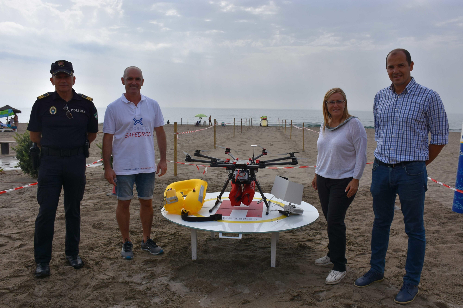 Un momento de la presentación del nuevo dron.