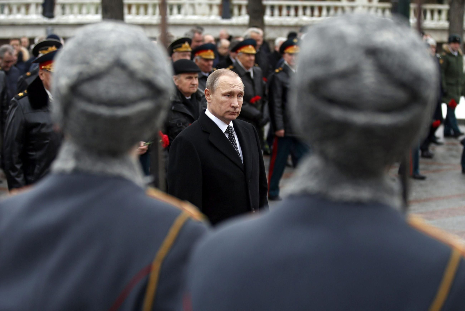 El presidente ruso, Vladimir Putin , en una ceremonia militar.