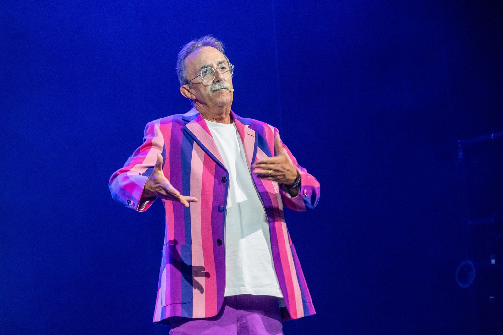 Santi Rodríguez en uno de sus famosos espectáculos.