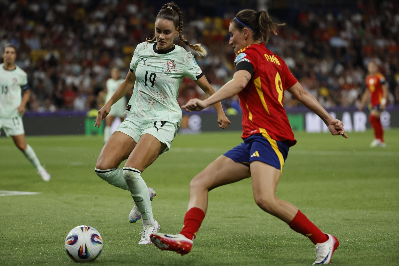 Las fotos del España - Portugal en la Eurocopa femenina