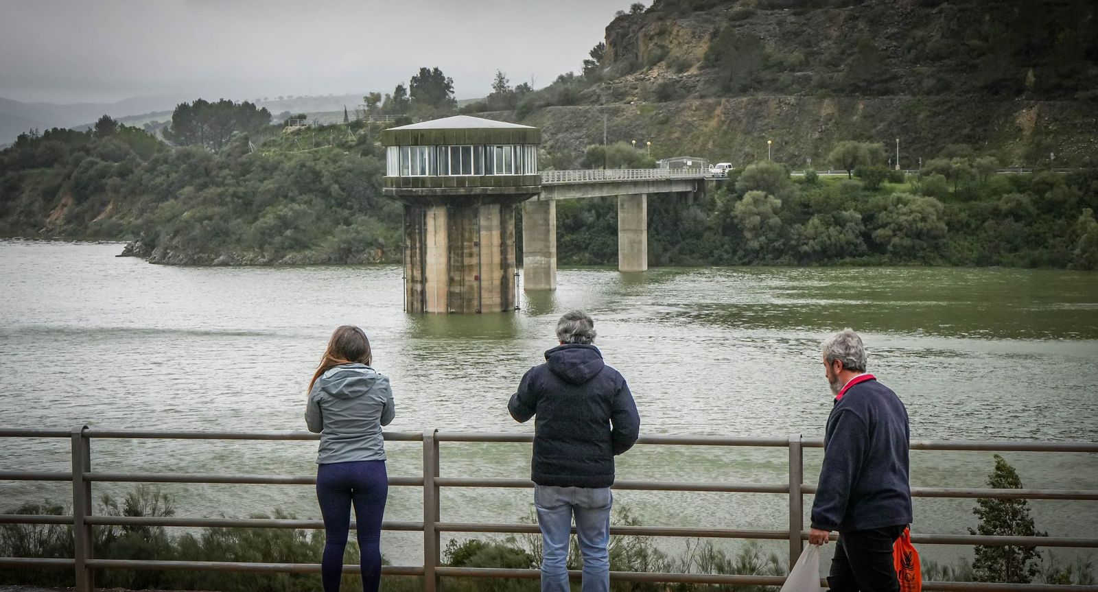 Imágenes del estado actual de los embalses de los Hurones, Guadalcacín y Bornos
