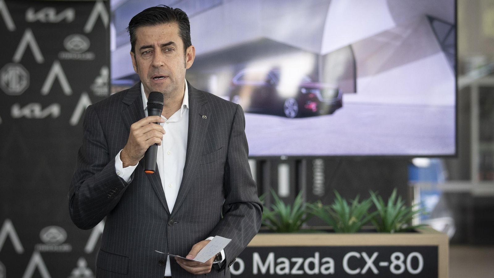 El presidente y CEO de Mazda Automóviles España, Ignacio Beamud durante su discurso. El presidente y CEO de Mazda Automóviles España, Ignacio Beamud durante su discurso.