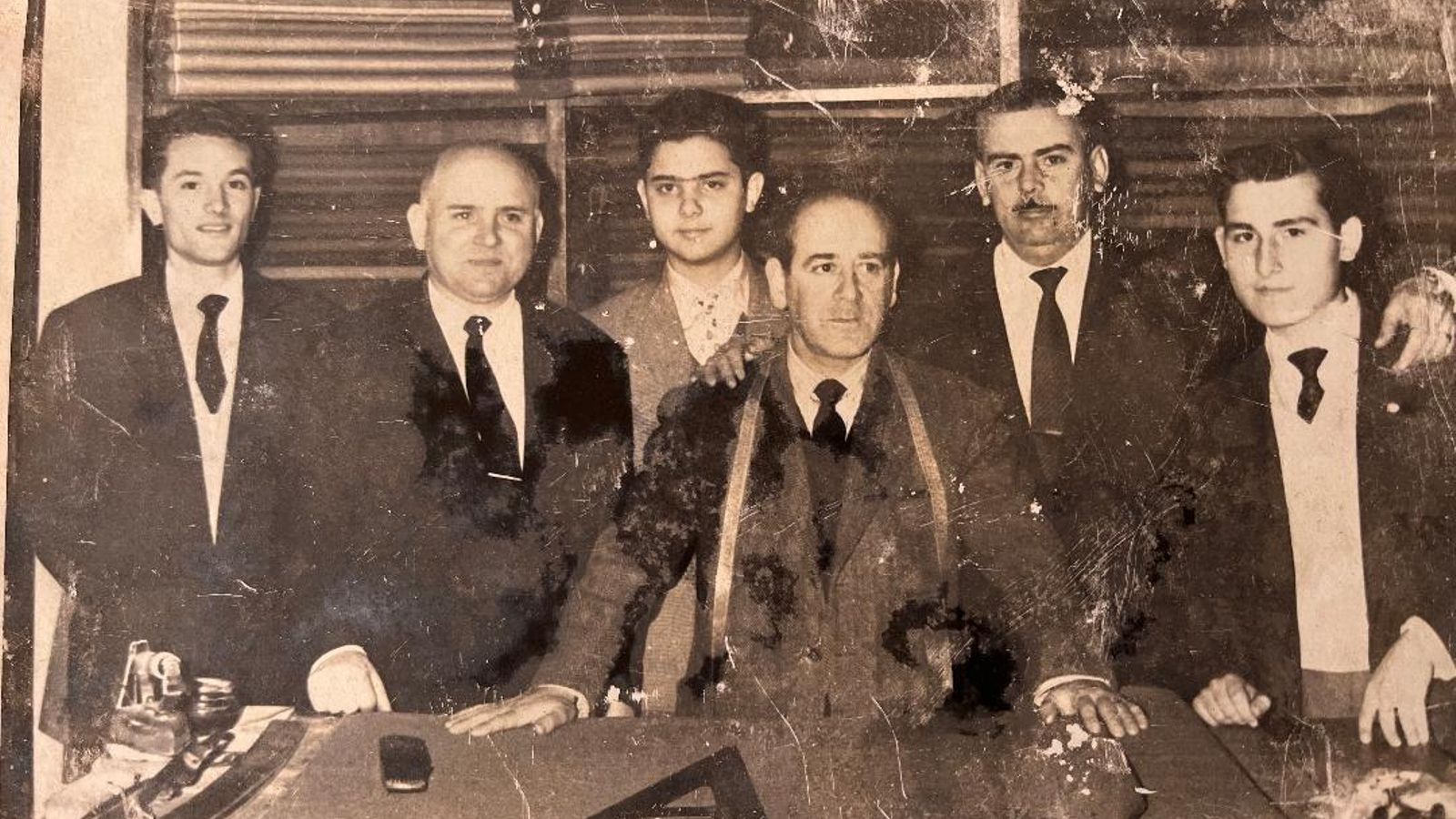 José Mariño, Salvador Alcaraz, su hijo Carlos Alcaraz, el sastre José Barreiro, Manuel Conde y Juan Fernández.