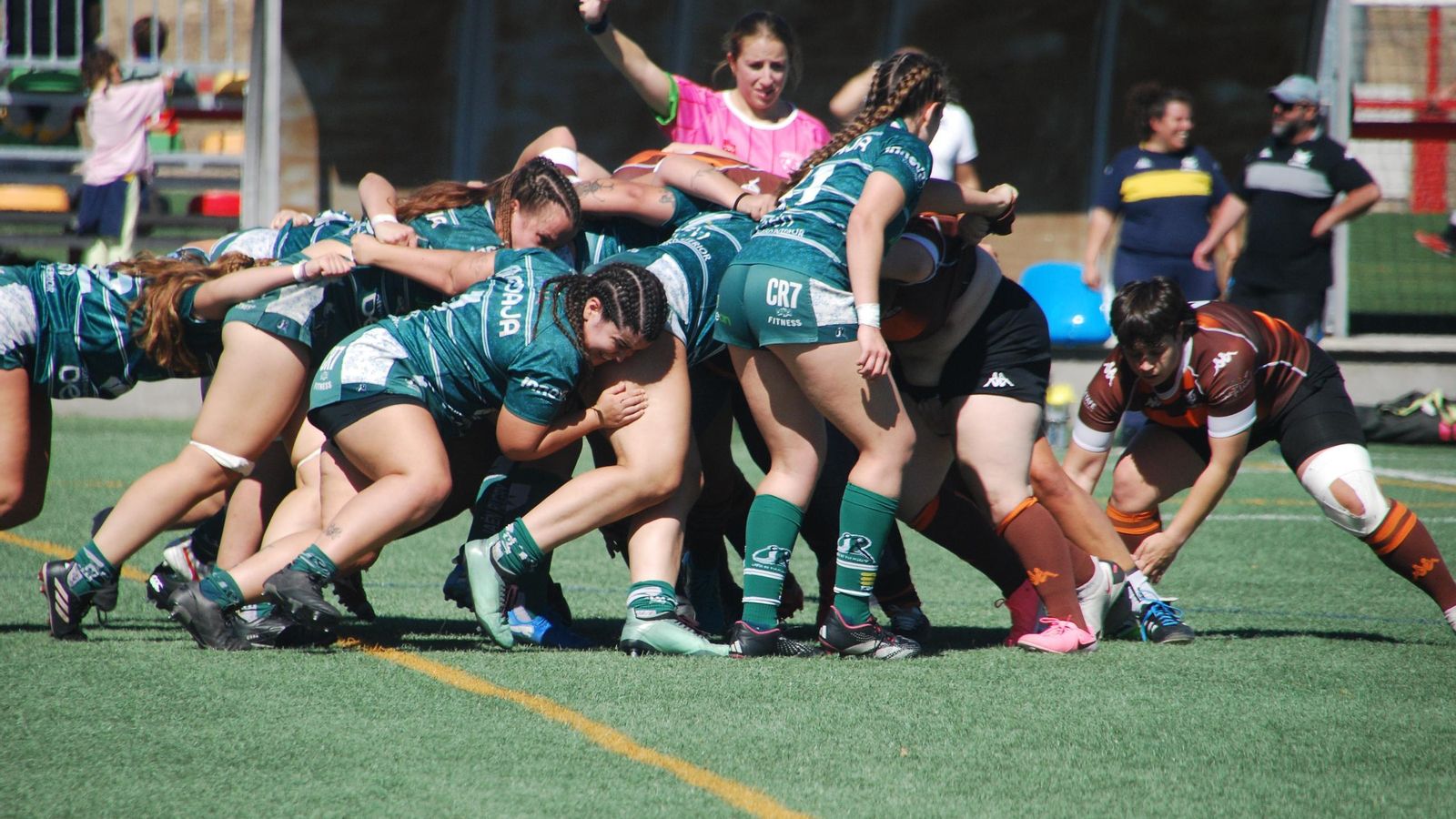 Momento del encuentro entre Jaén Rugby y Getafe Rugby Club