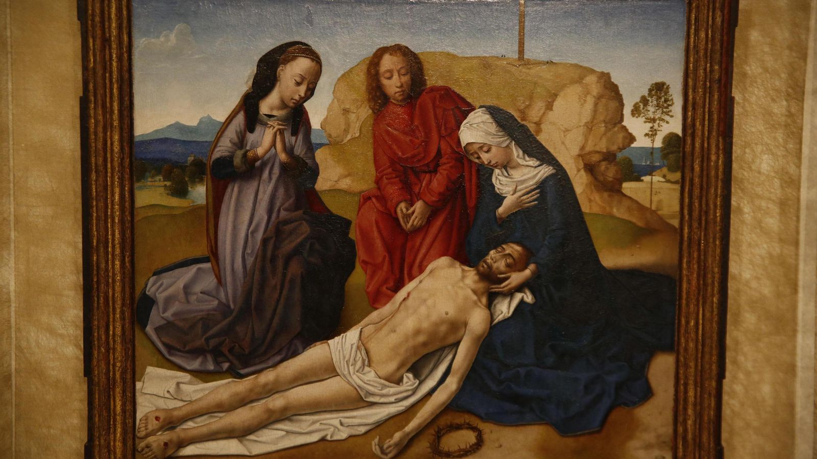 'Llanto sobre el Cristo muerto', pintura atribuida a Hugo van der Goes.