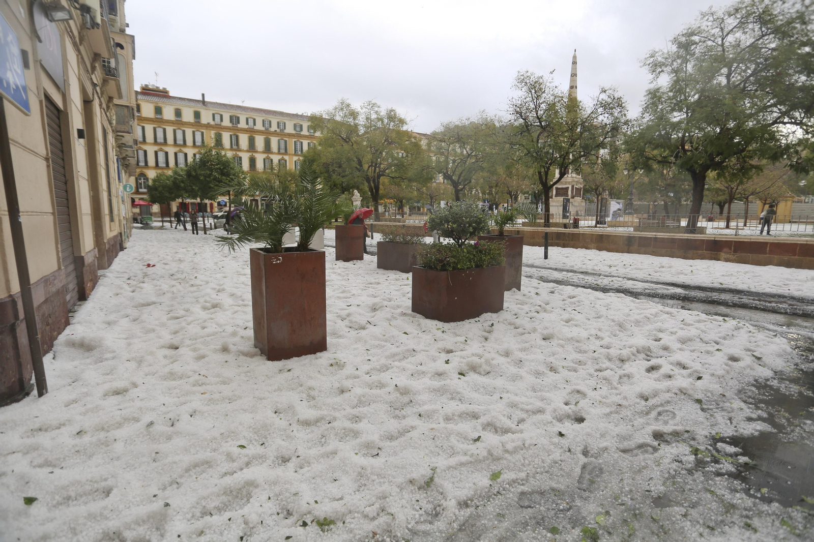 Fotos de la fuerte granizada registrada en Málaga