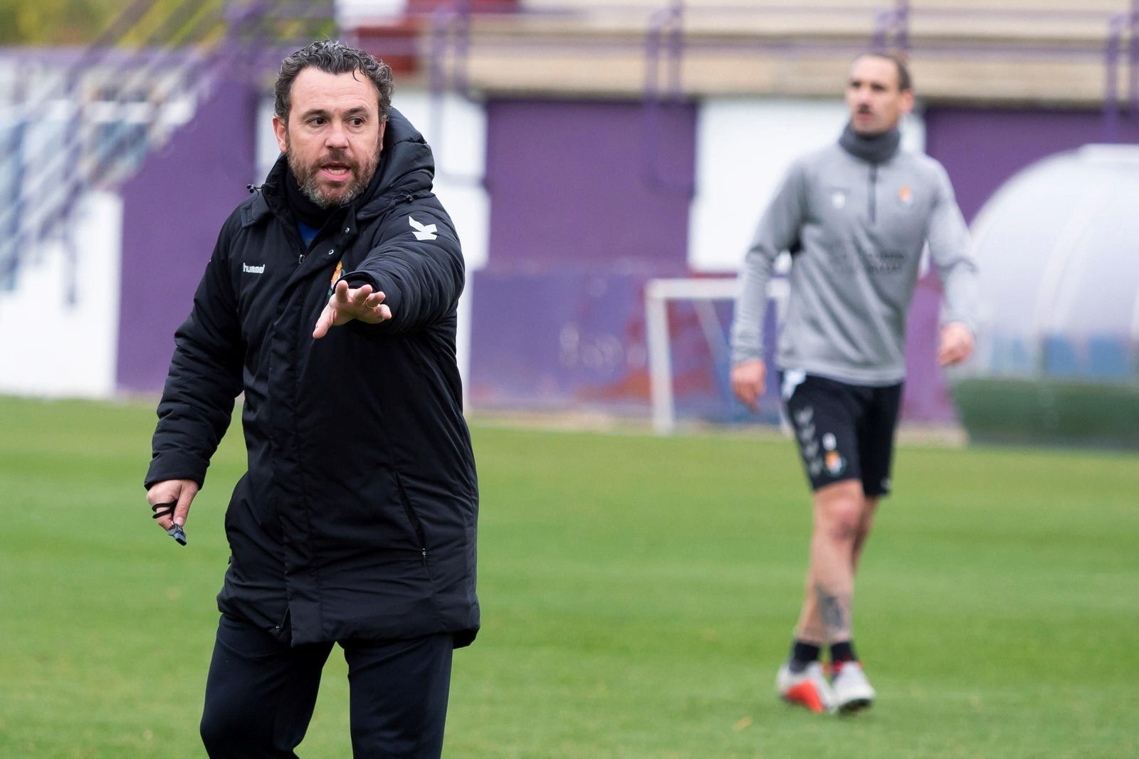 Sergio González, en un entrenamiento del Valladolid