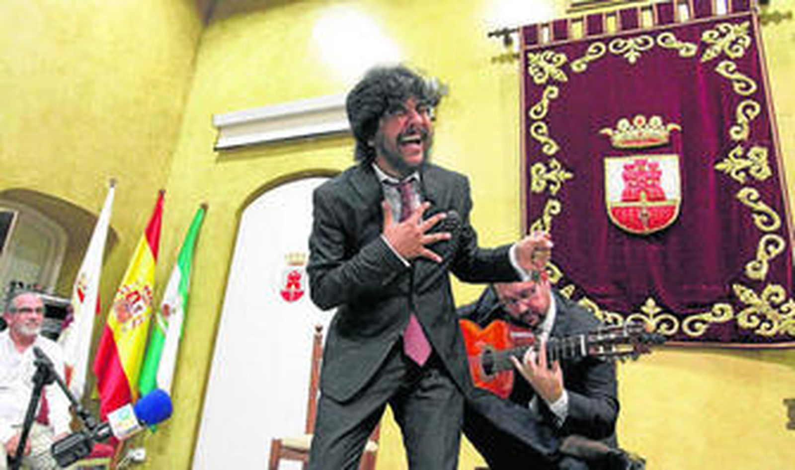 Rancapino, anoche, durante su actuación en Los Gobernadores.