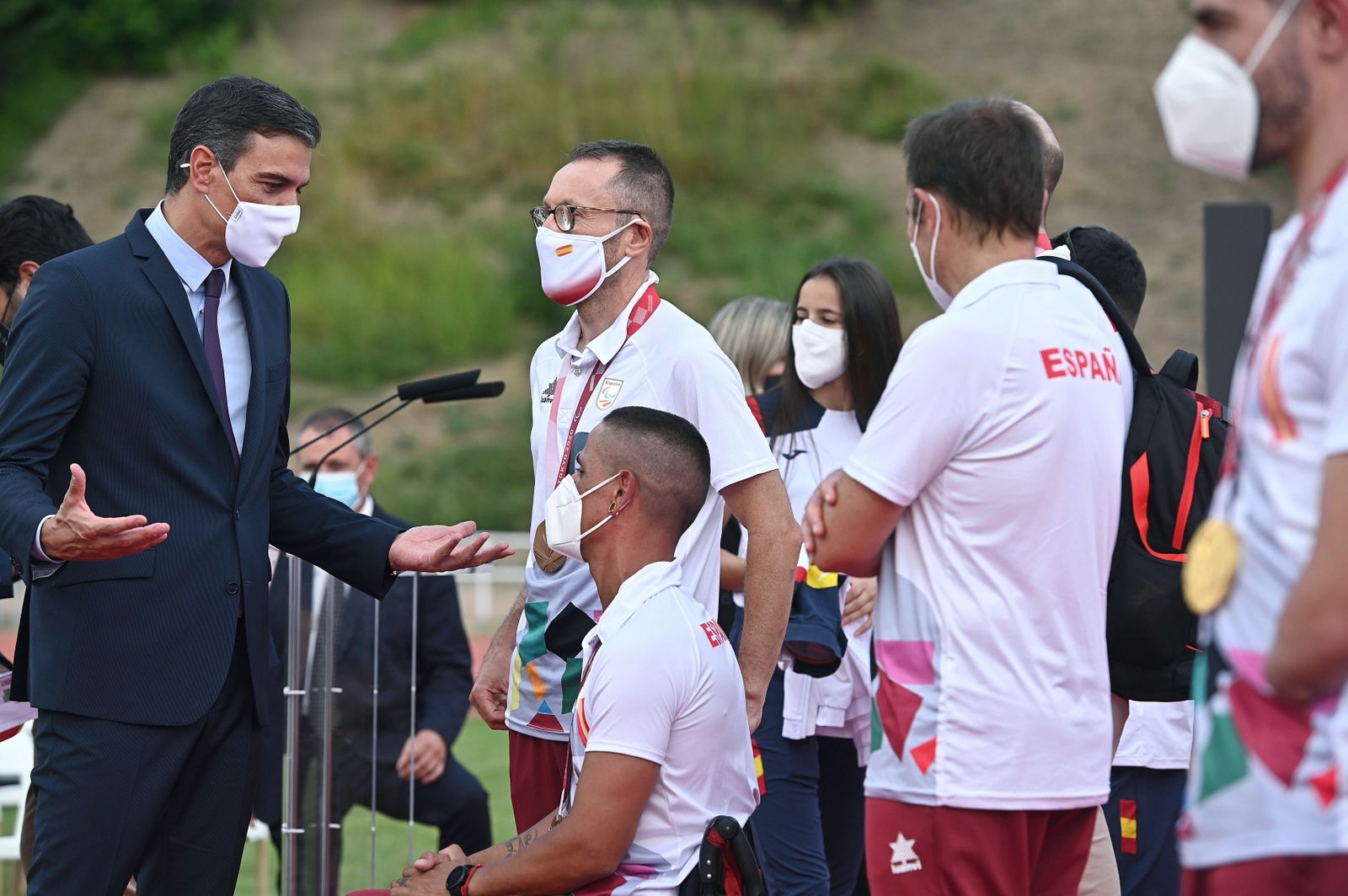 Pedro Sánchez, durante el acto de homenaje a los deportistas españoles que compitieron en Tokio 2020.