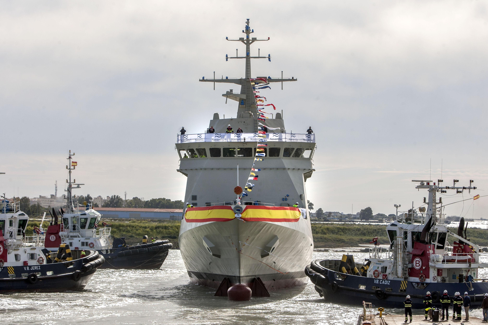 El 'Audaz' es el último de los BAM construidos en la Bahía. Fue botado en Navantia-San Fernando hace ahora un año y será entregado a la Armada en los próximos meses.