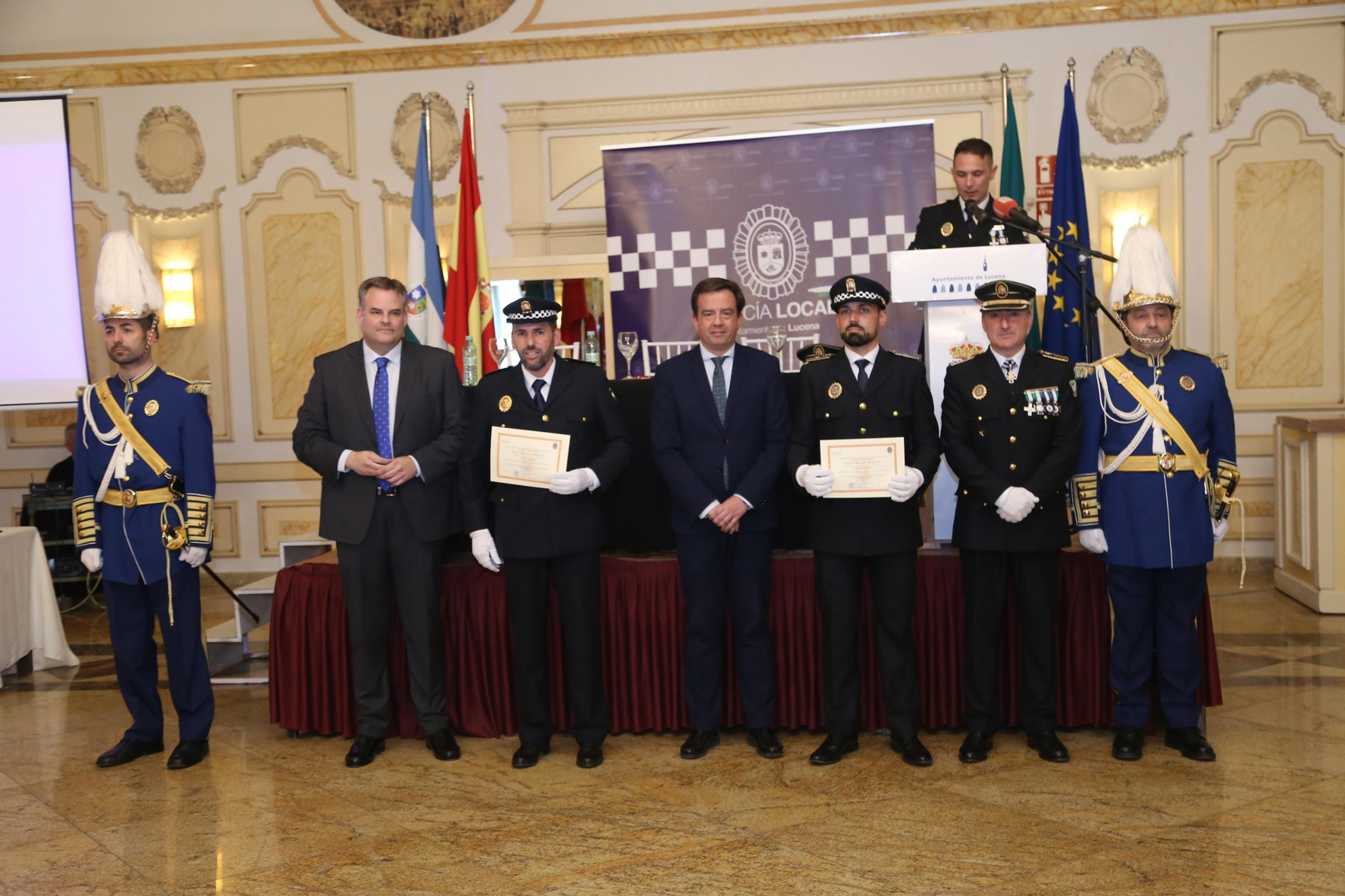 La celebración de San Jorge, patrón de la Policía Local de Lucena, en imágenes