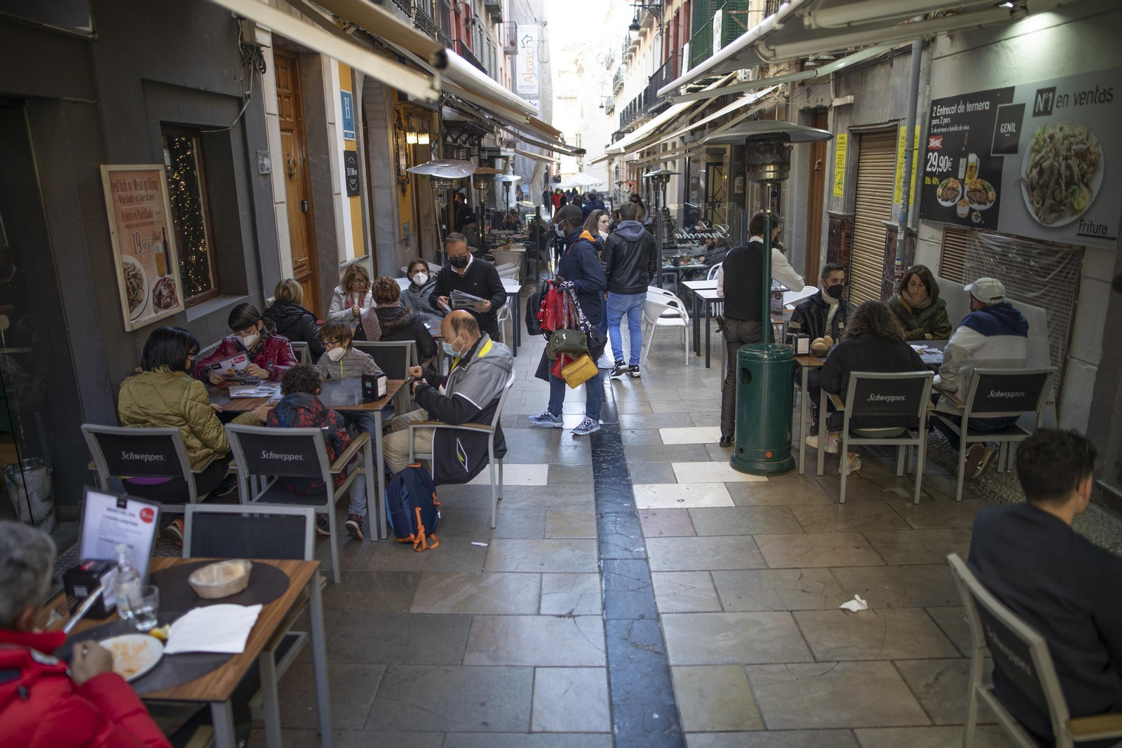 Ambiente este fin de semana en Granada capital.
