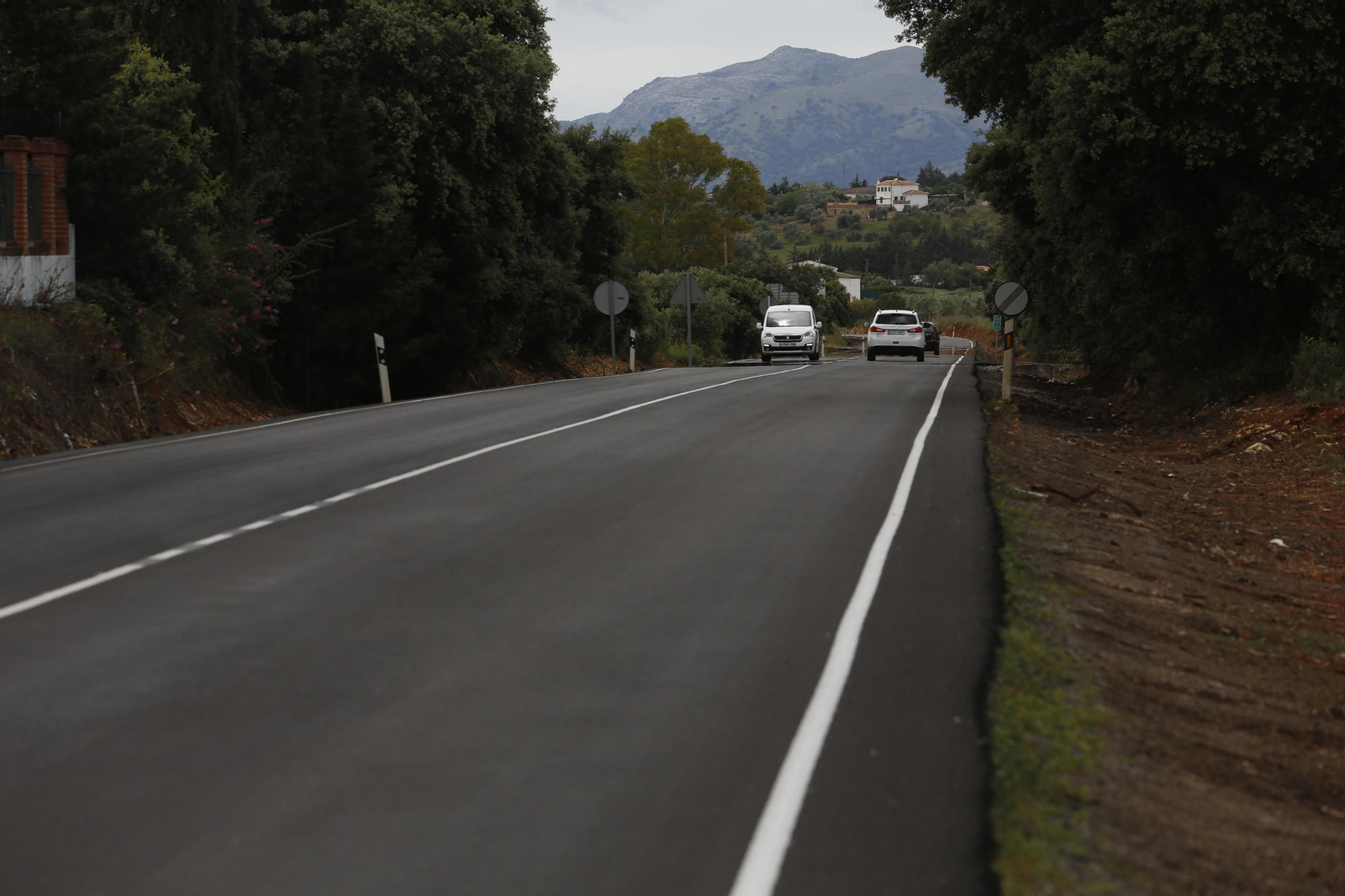 Carretera entre Ronda y Málaga por el interior.