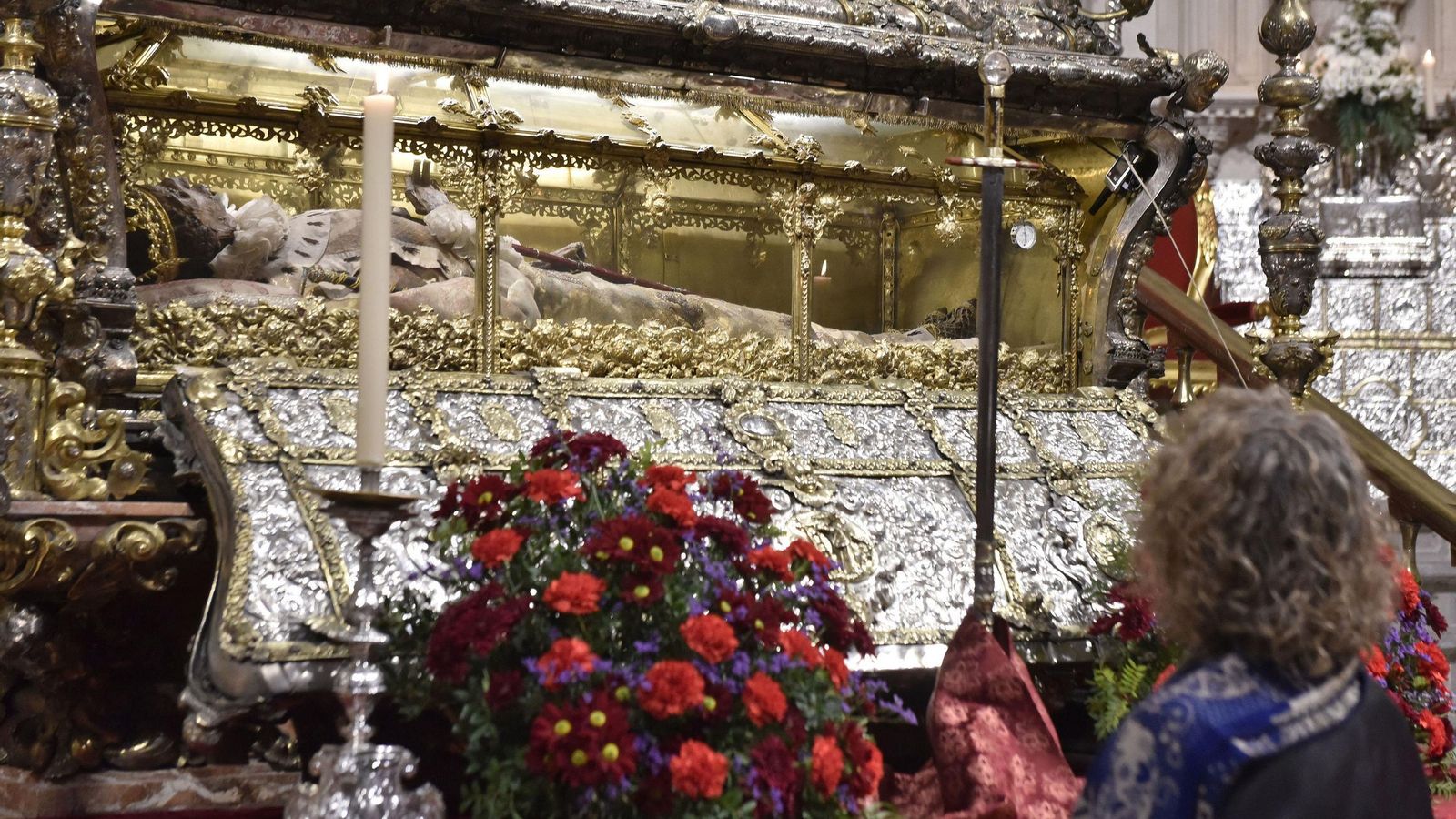 La urna de San Fernando el pasado 23 de noviembre, festividad de San Clemente.