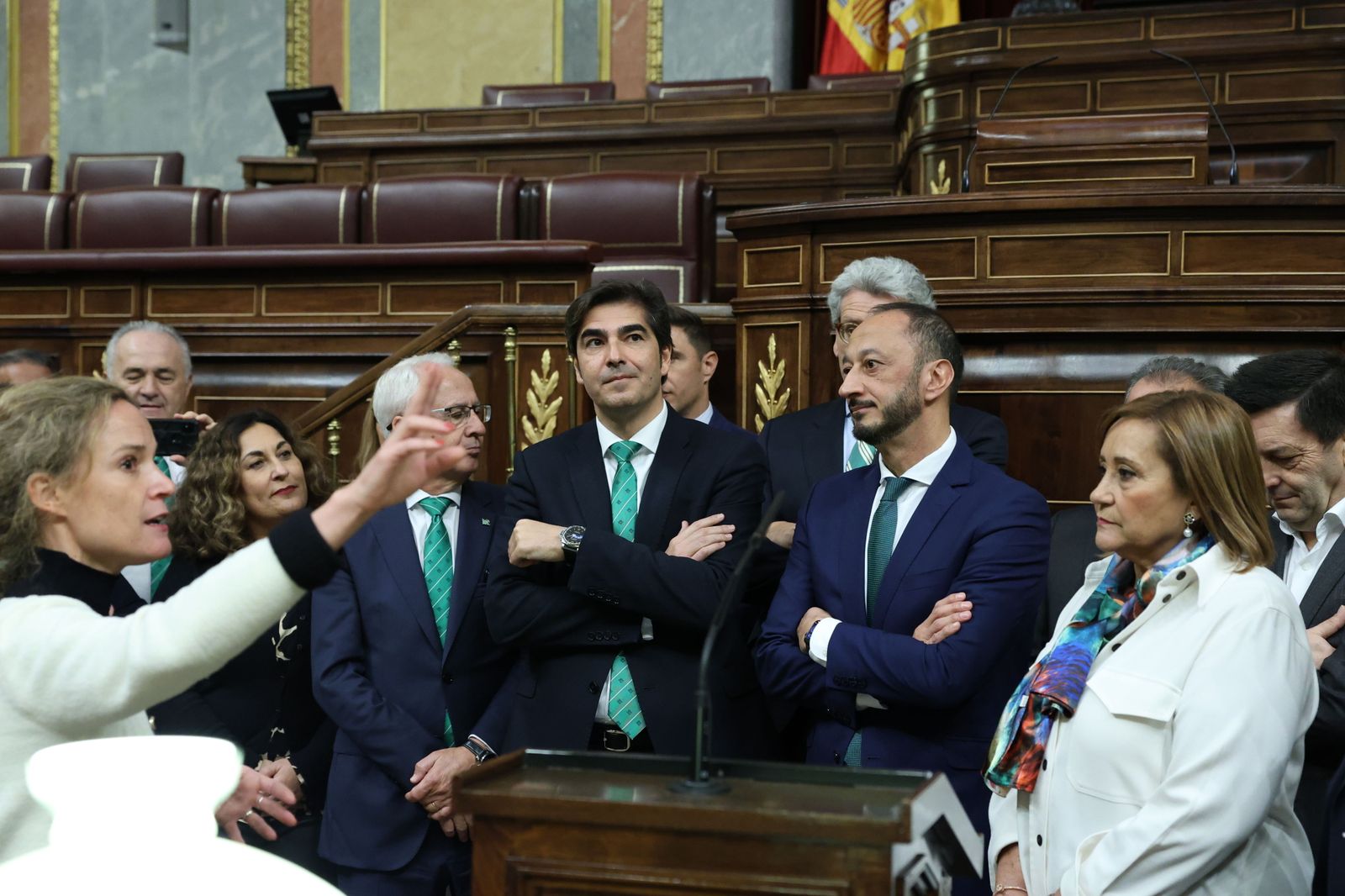 Las imágenes del recibimiento al Real Betis en el Congreso de los Diputados