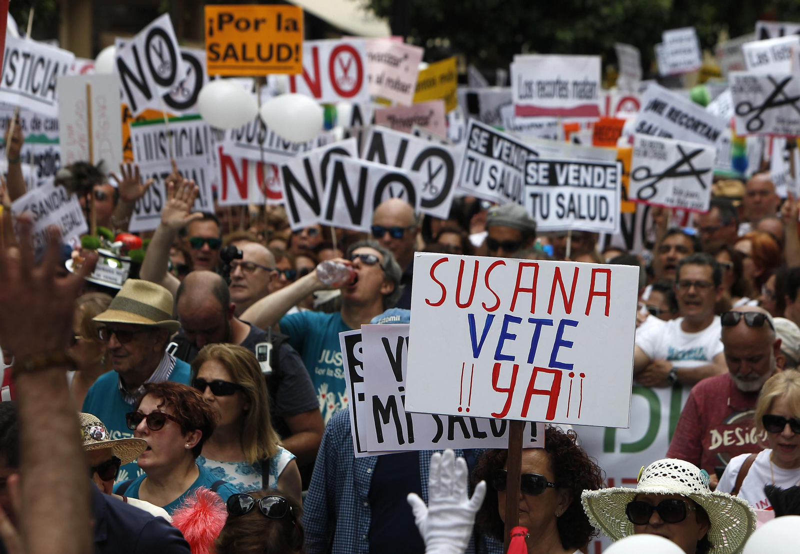 La manifestación contra los recortes en la Sanidad pública