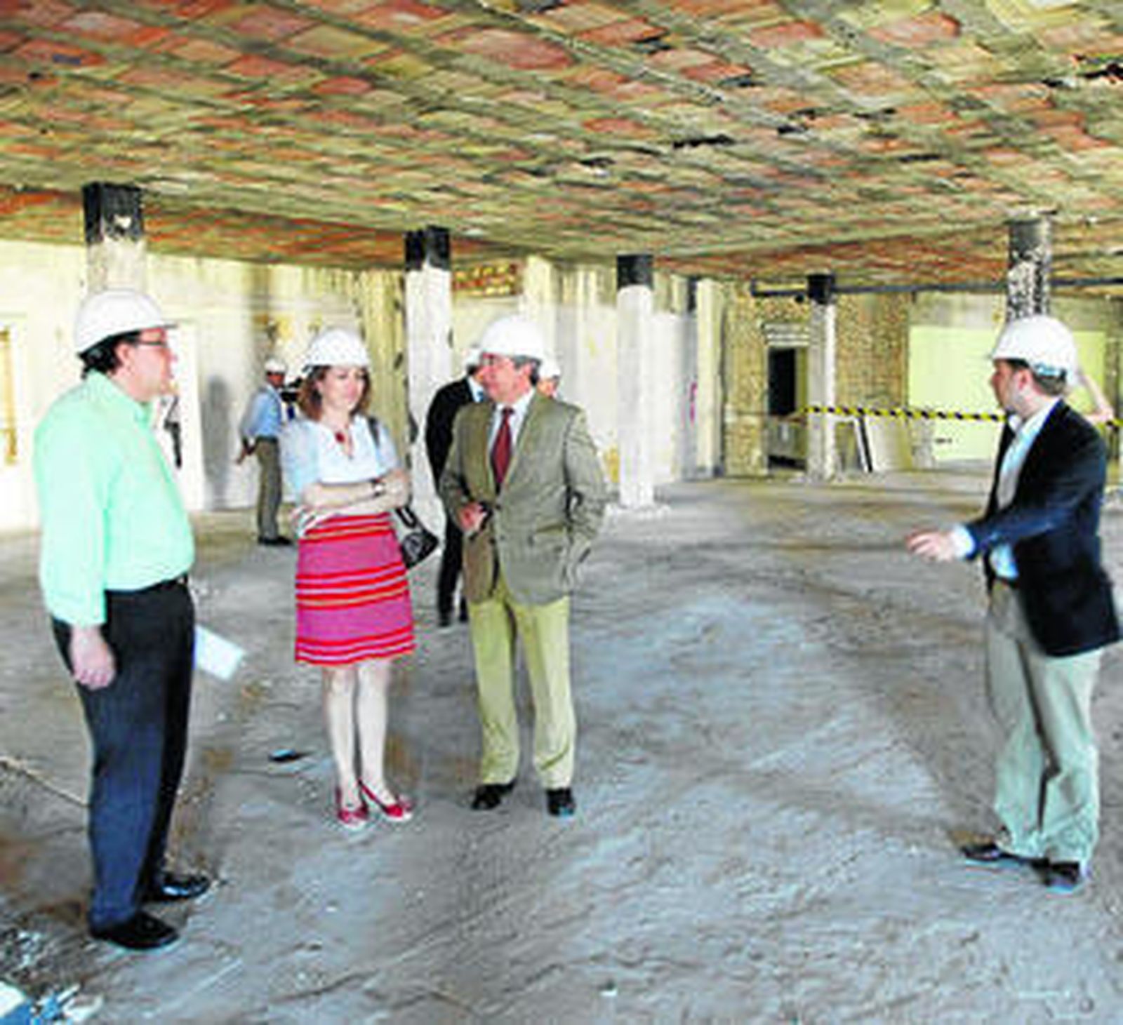 Visita del subdelegado del Gobierno a las obras en el año 2012.