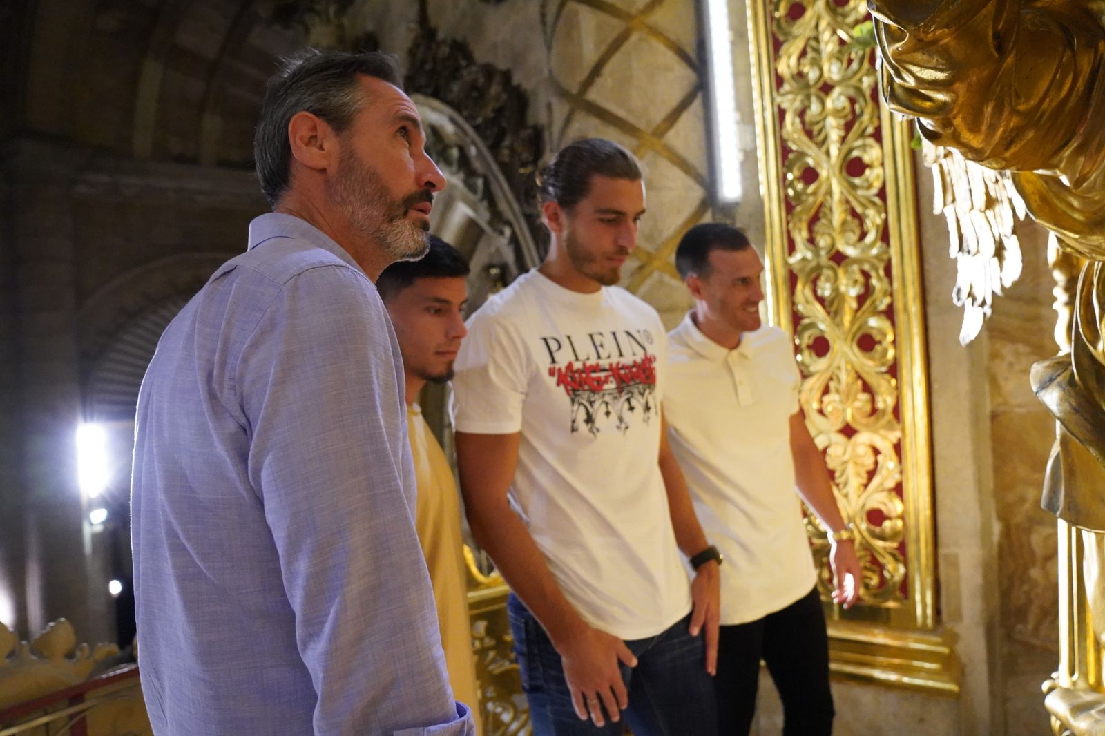 La visita del Almería a la Patrona, en imágenes