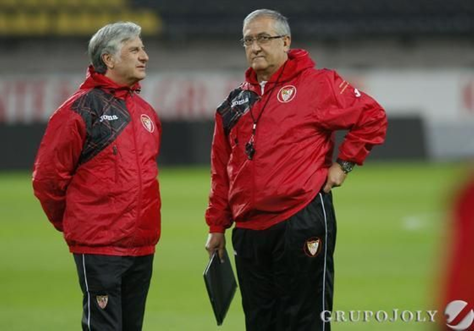 Entrenamiento en el terreno de juego donde se disputará el choque ante el Borrusia Dortmund.

Foto: Diario de Sevilla