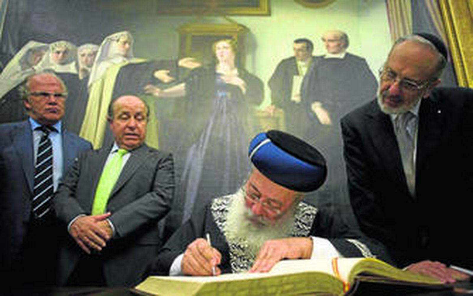 Shlomo Moshe Amar, gran rabino sefardí de Israel, durante una visita que realizó a Granada en 2011.