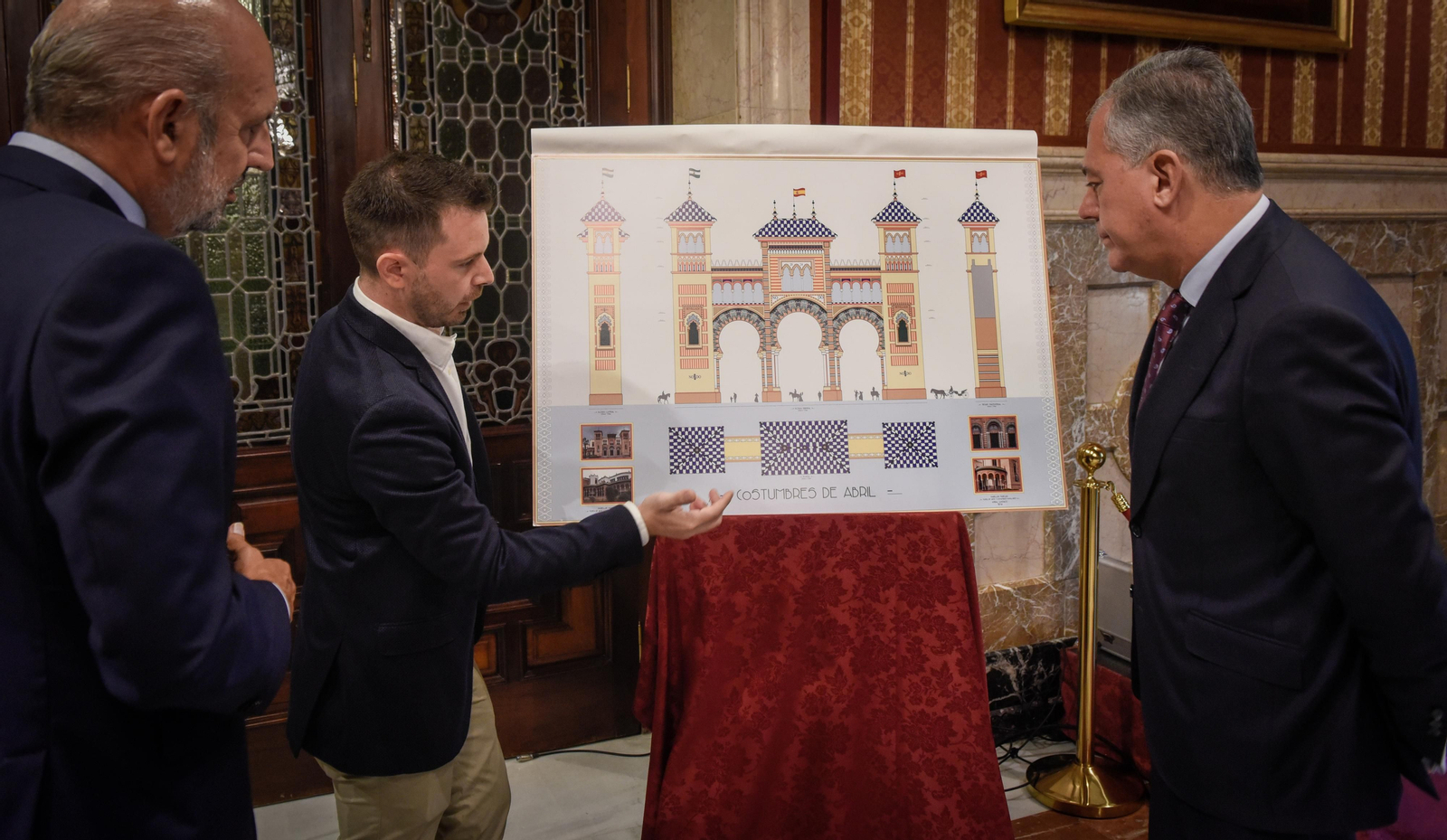 La presentación de la portada de la Feria de Sevilla 2024, en imágenes