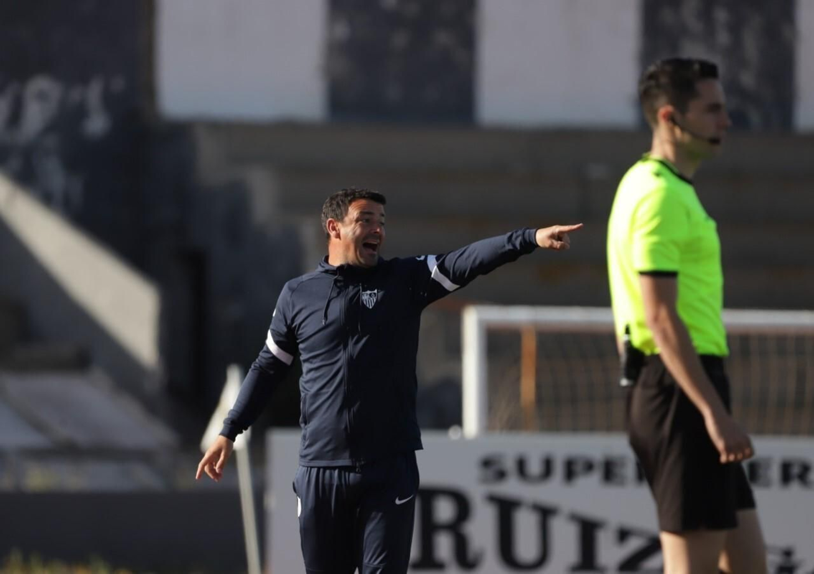 Acejo, durante el Balona-Sevilla Atlético.