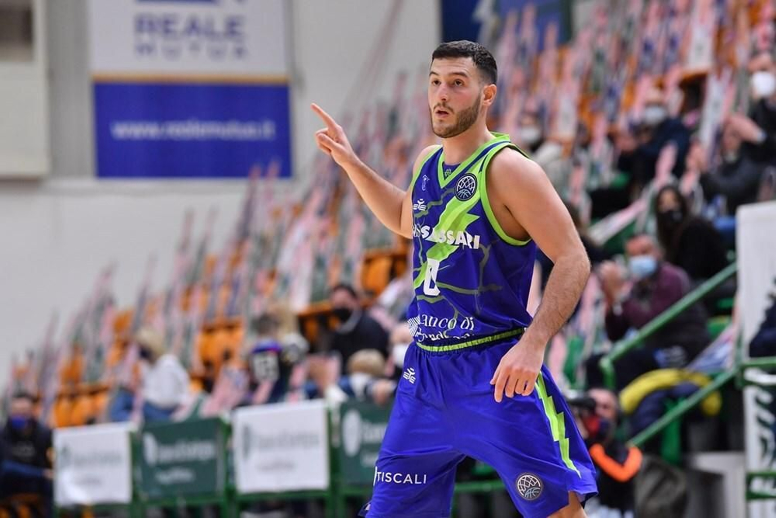 Marco Spissu, en un partido con el Dinamo Sassari en la BCL.