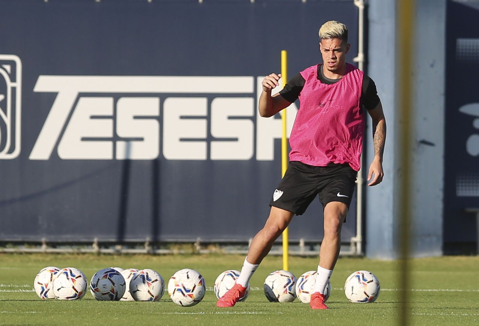 Josua Mejías, en su etapa en el Málaga