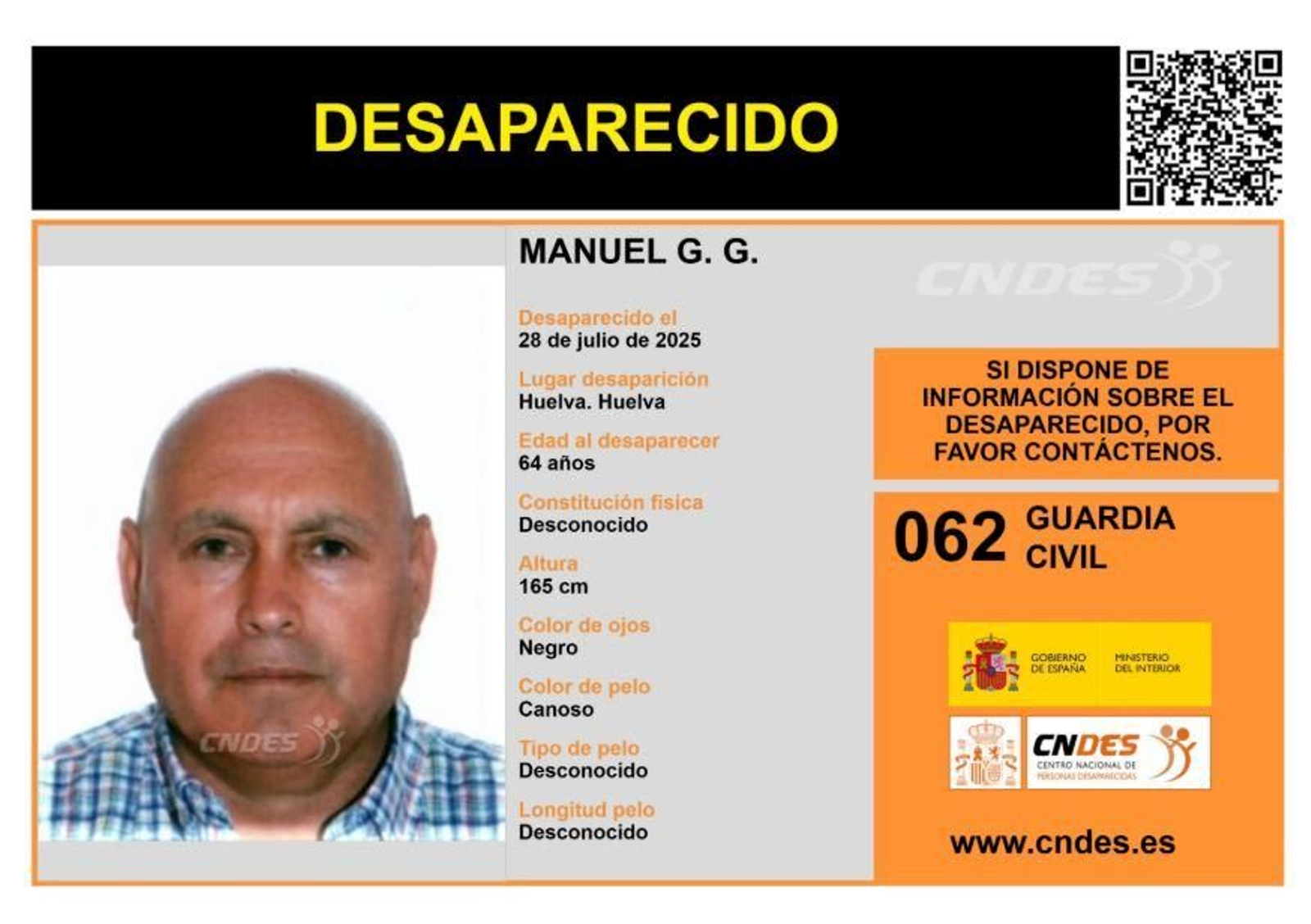 Ficha de desaparición.