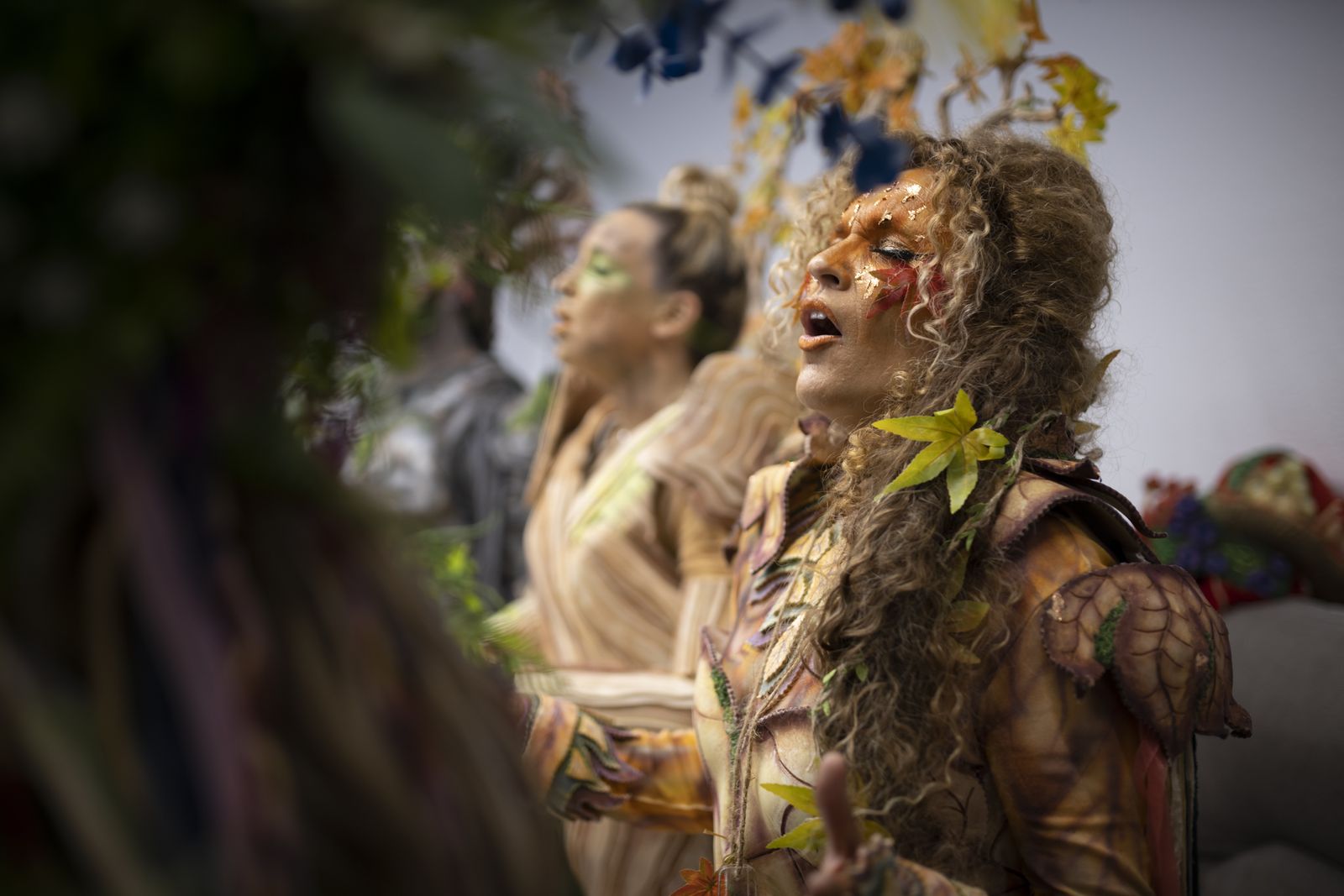 Imágenes de la actuación de la comparsa de Huelva "La vieja verde" en el Carnaval Colombino