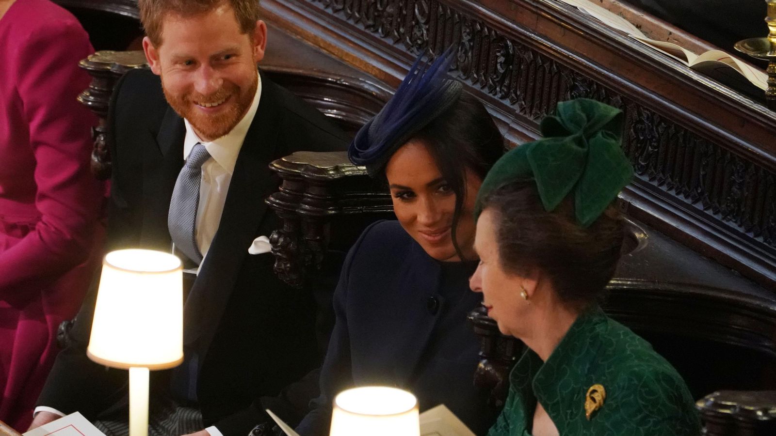 La princesa Ana, con los duques de Sussex, en una imagen de archivo.