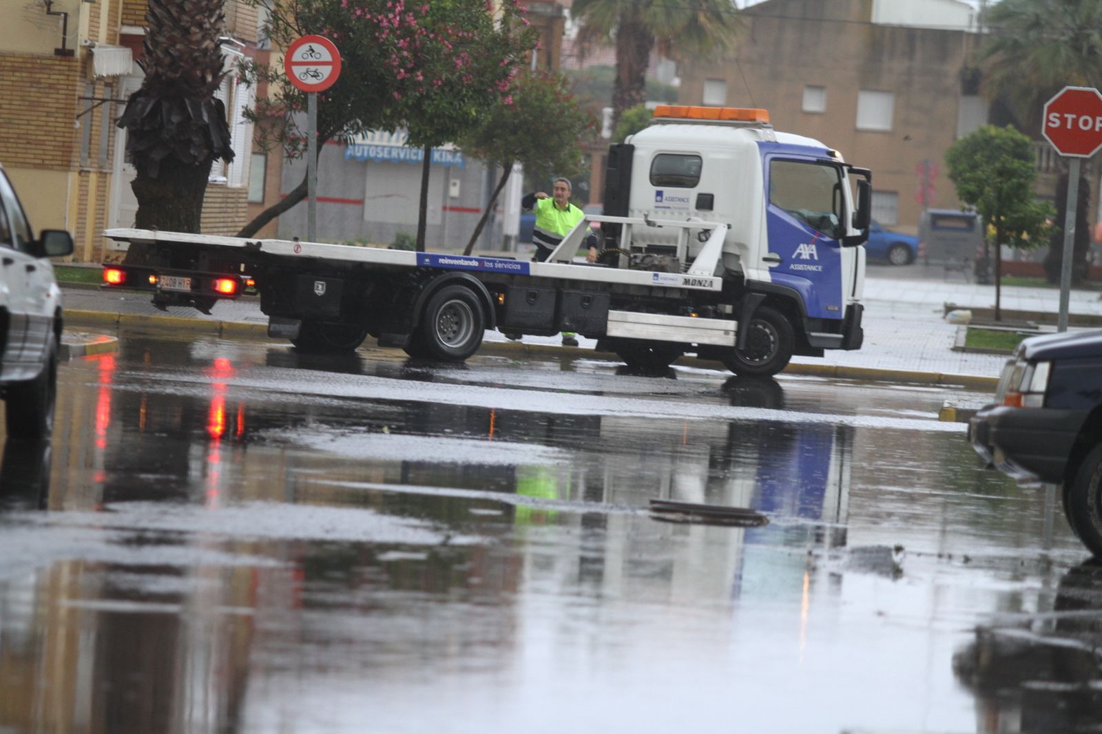Imágenes de las consecuencias de las lluvias en Punta Umbría