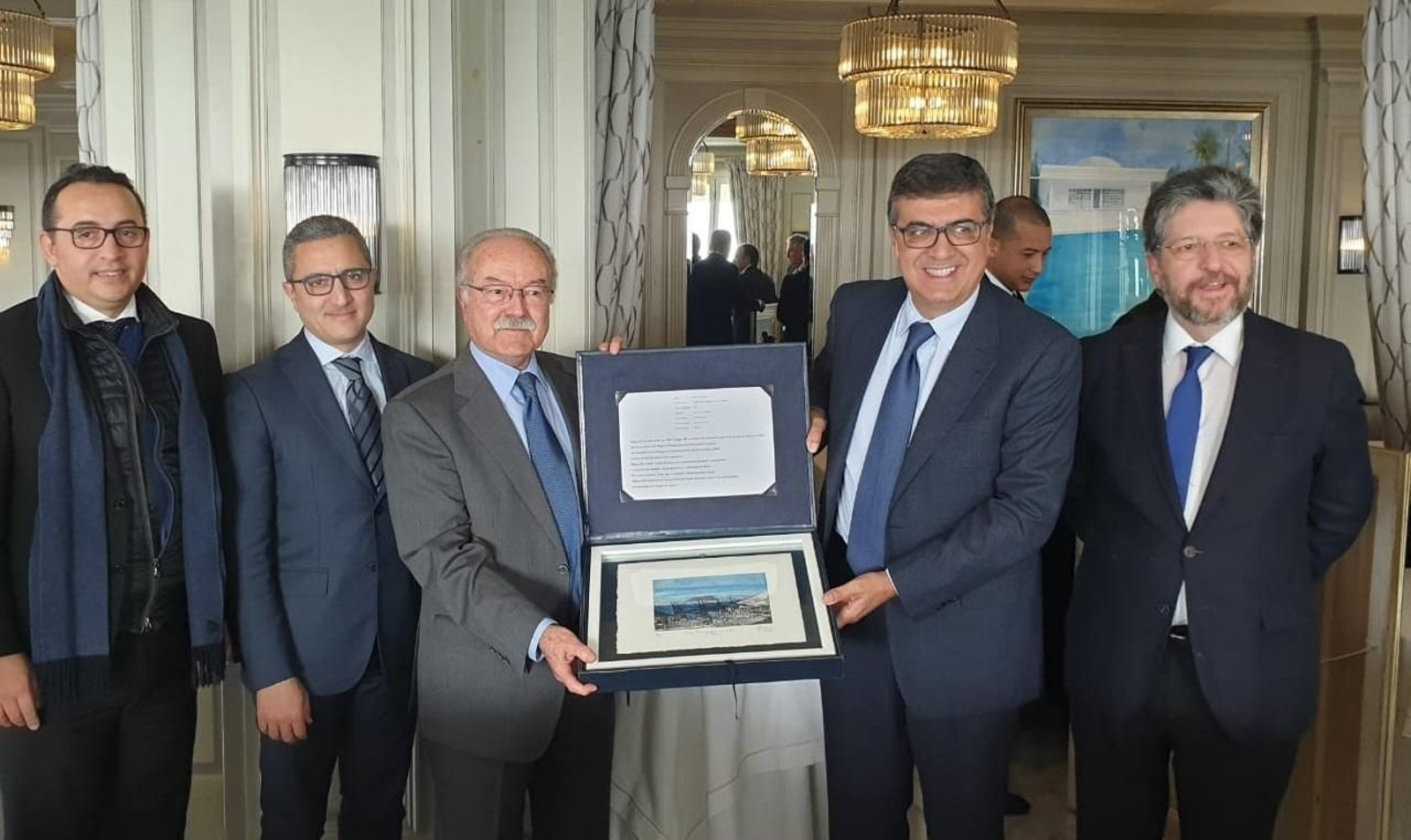 Hassan Abkari, Mehdi Tazi Riffi, Manuel Morón, Fouad Brini y José Luis Hormaechea.