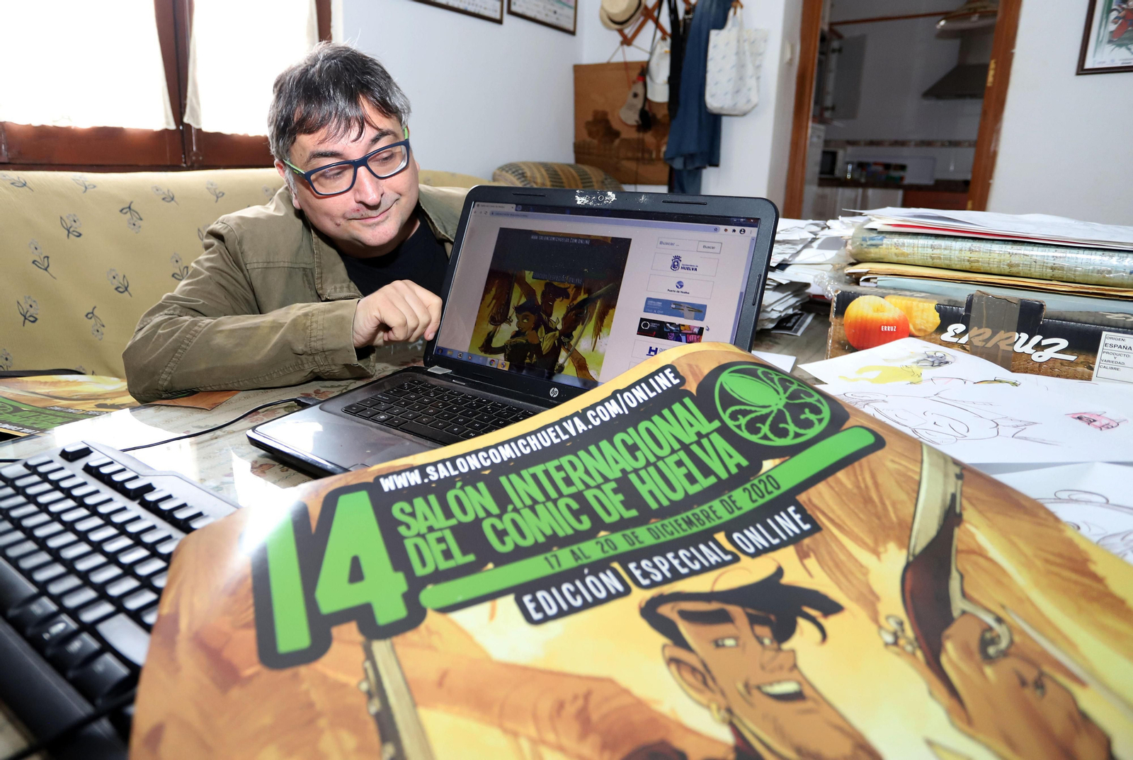 El presidente de la Asociación Cultural Seis Viñetas, Gerardo Macías.