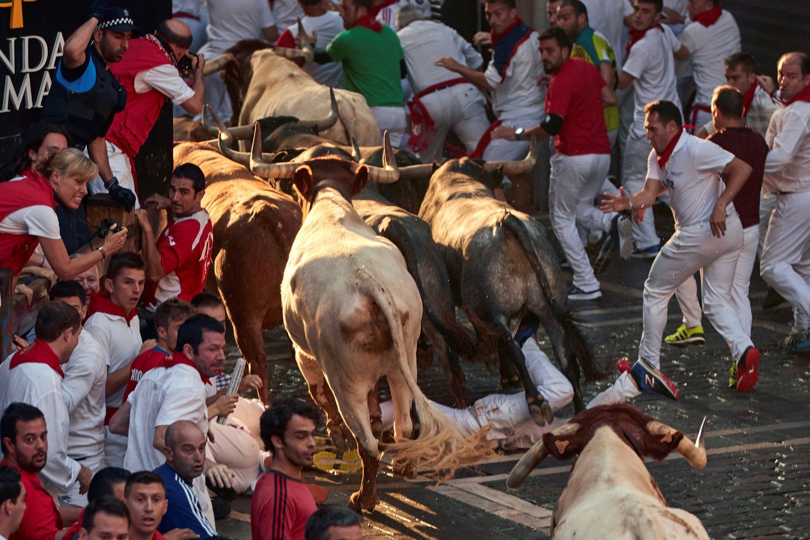 Imágenes del último encierro de Sanfermines