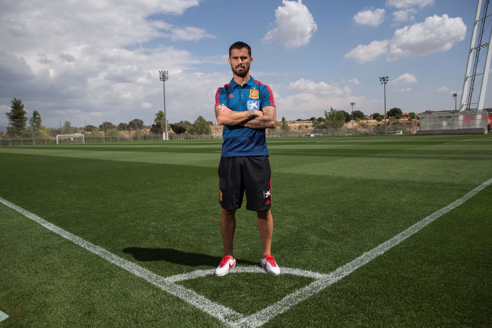 El gaditano Suso, en el campo de entrenamiento de Las Rozas.