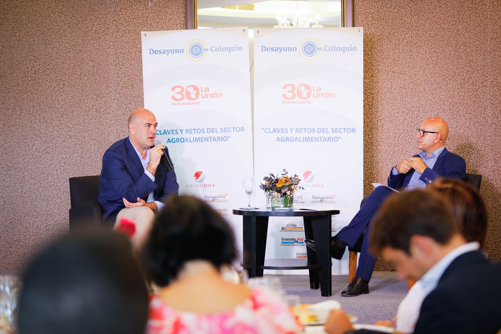 Imágenes del desayuno coloquio de Diario de Almería, con Jesús Barranco, CEO de La Unión