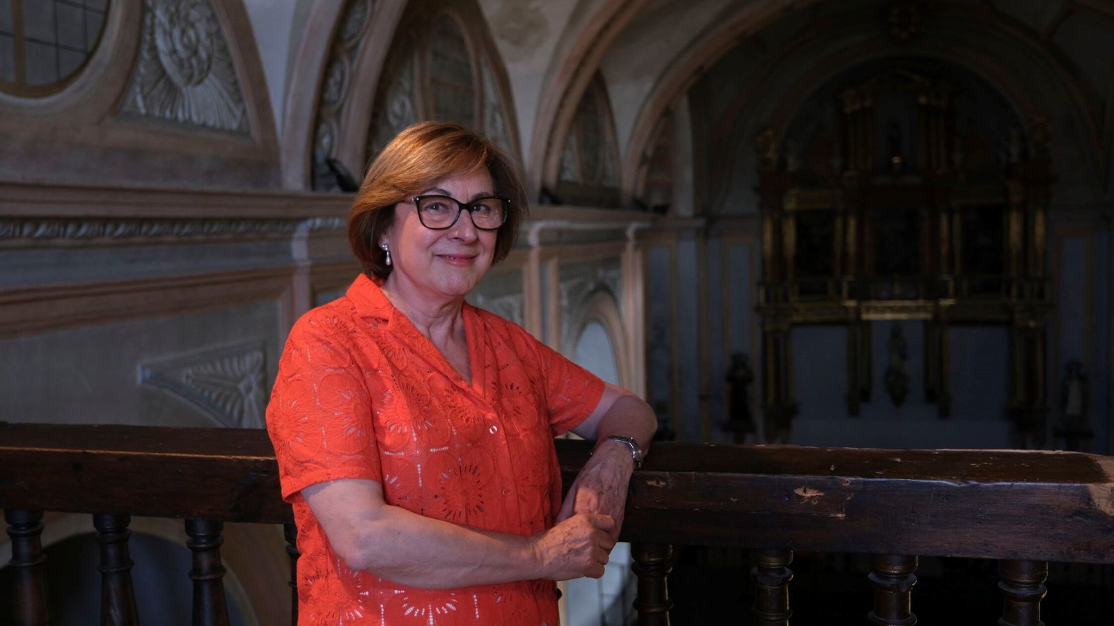 Martínez en la iglesia del convento de San Luis, escenario de muchos de los conciertos del festival.